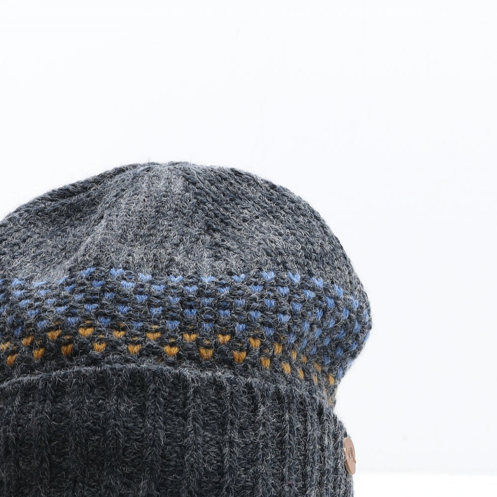 Craghoppers Mens Blue Geometric Acrylic Beanie Size S