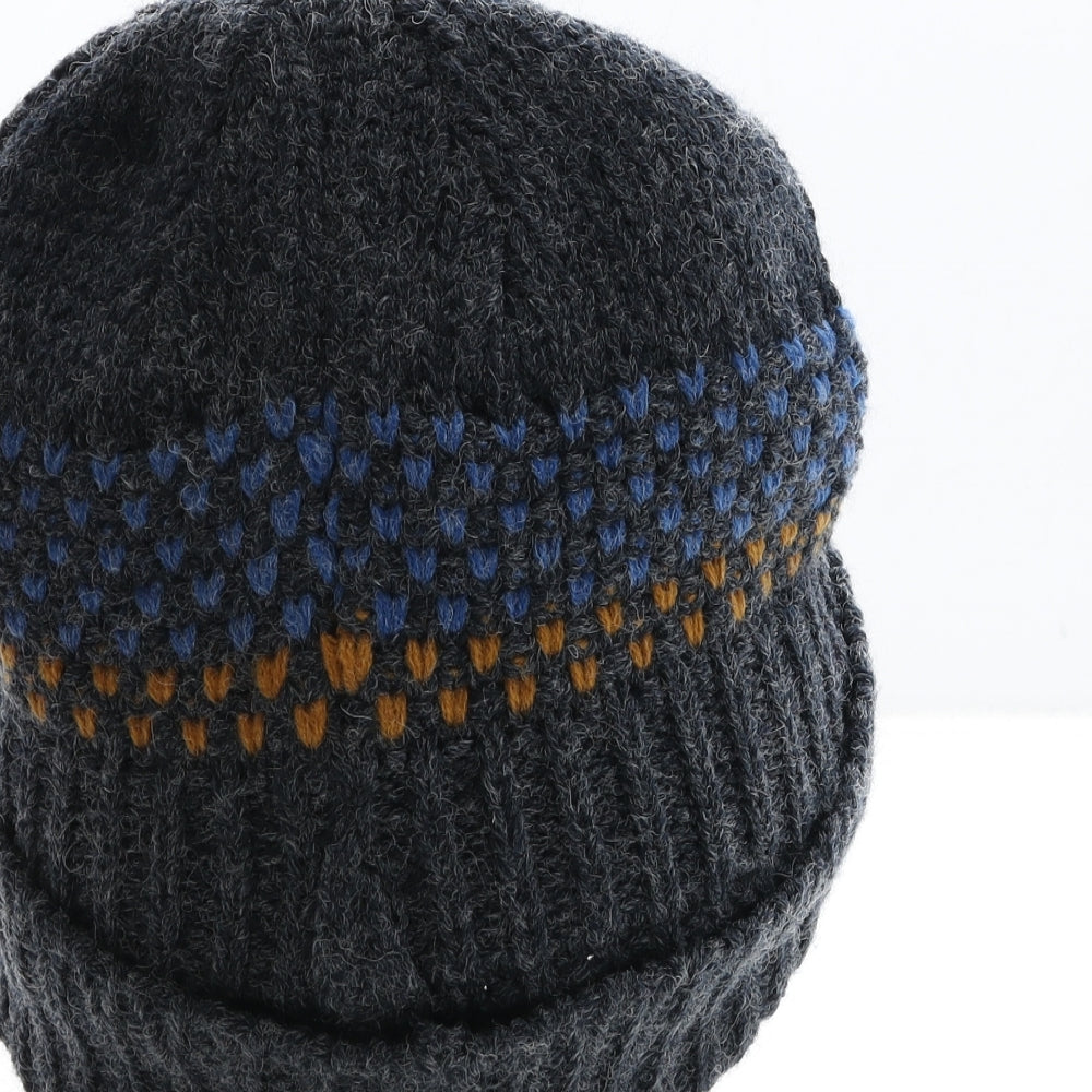 Craghoppers Mens Blue Geometric Acrylic Beanie Size S