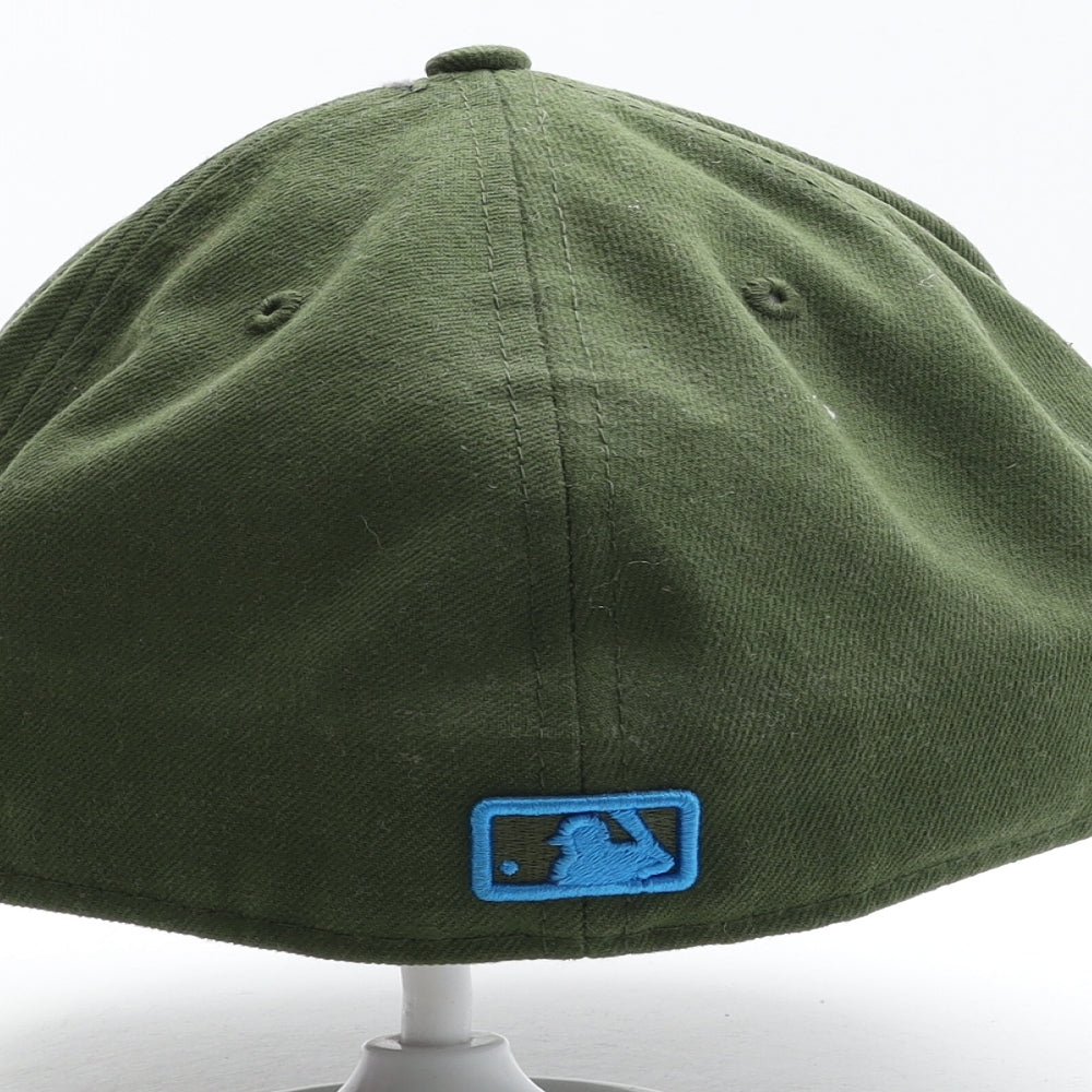 New Era Mens Green Polyester Snapback Size 7 5/8 - New York Yankee