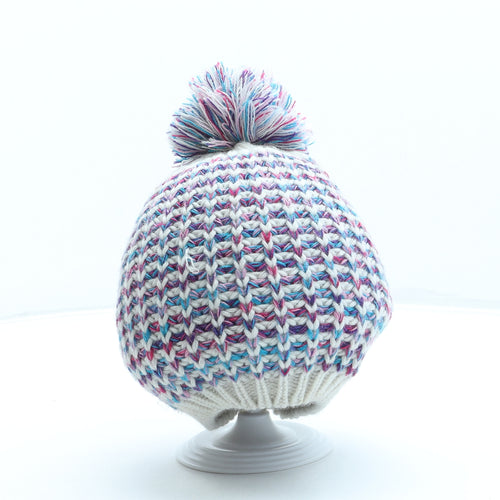 Pep&Co Girls Pink Acrylic Bobble Hat One Size - Pom Pom