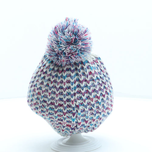 Pep&Co Girls Pink Acrylic Bobble Hat One Size - Pom Pom