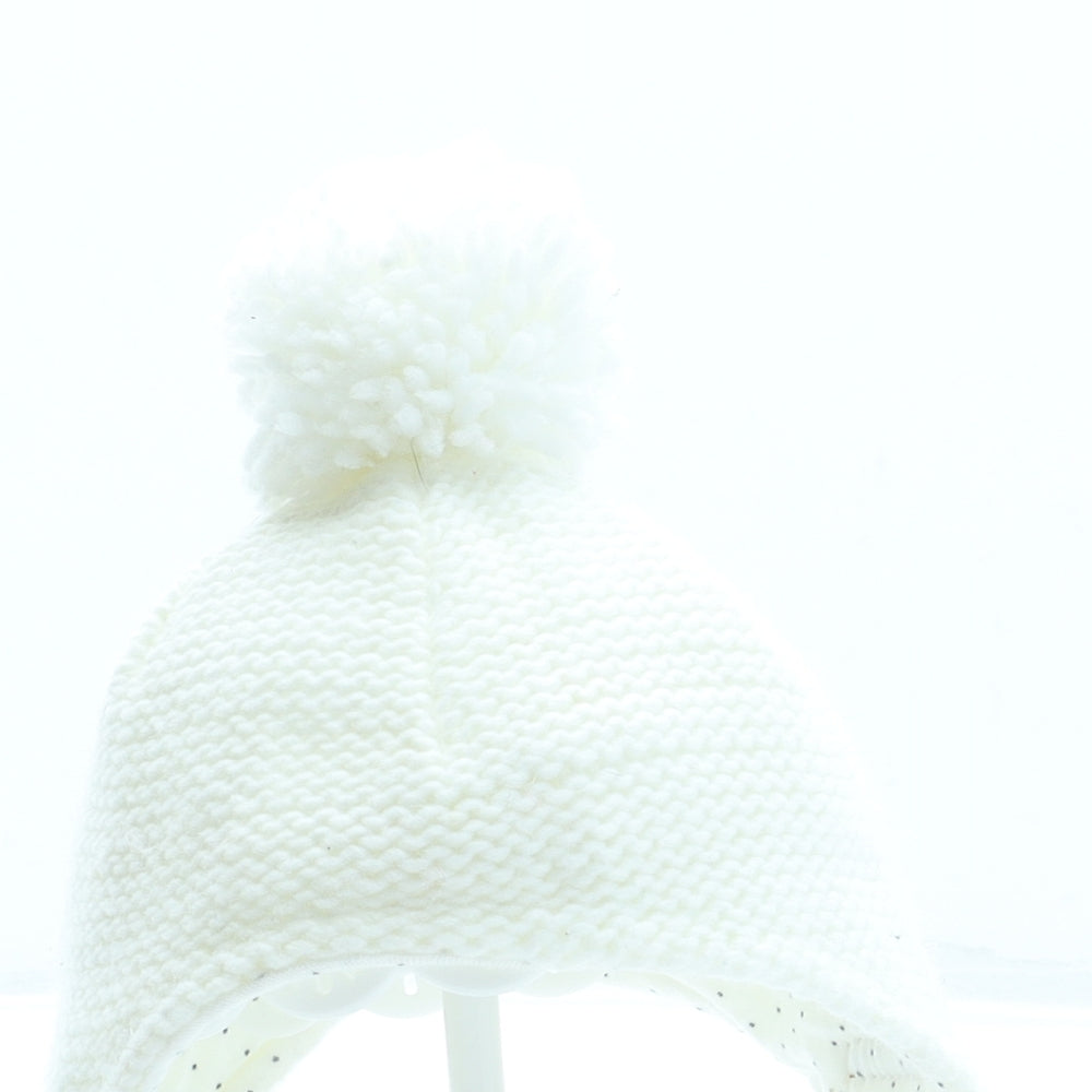Earlydays Girls Ivory Acrylic Bonnet One Size - Pom Pom