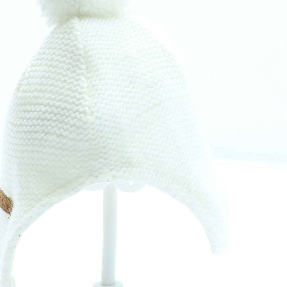 Earlydays Girls Ivory Acrylic Bonnet One Size - Pom Pom