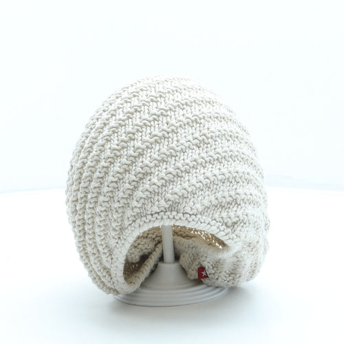 BIG STAR Mens Beige Acrylic Slouch Hat Size L