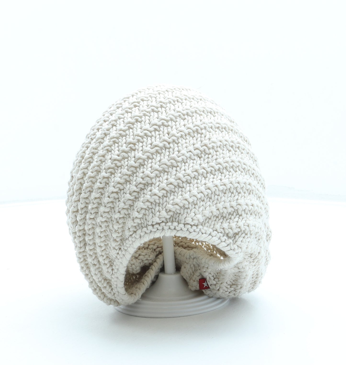 BIG STAR Mens Beige Acrylic Slouch Hat Size L