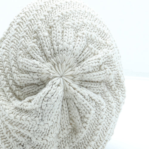 BIG STAR Mens Beige Acrylic Slouch Hat Size L