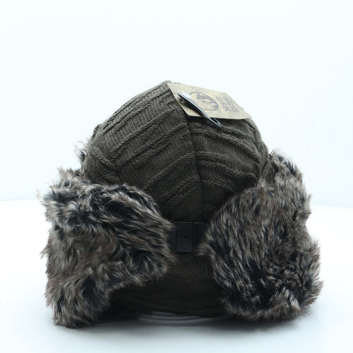 North Ridge Mens Green Acrylic Trapper Hat One Size