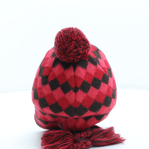 Berghaus Girls Pink Geometric Wool Bonnet One Size - Pom Pom