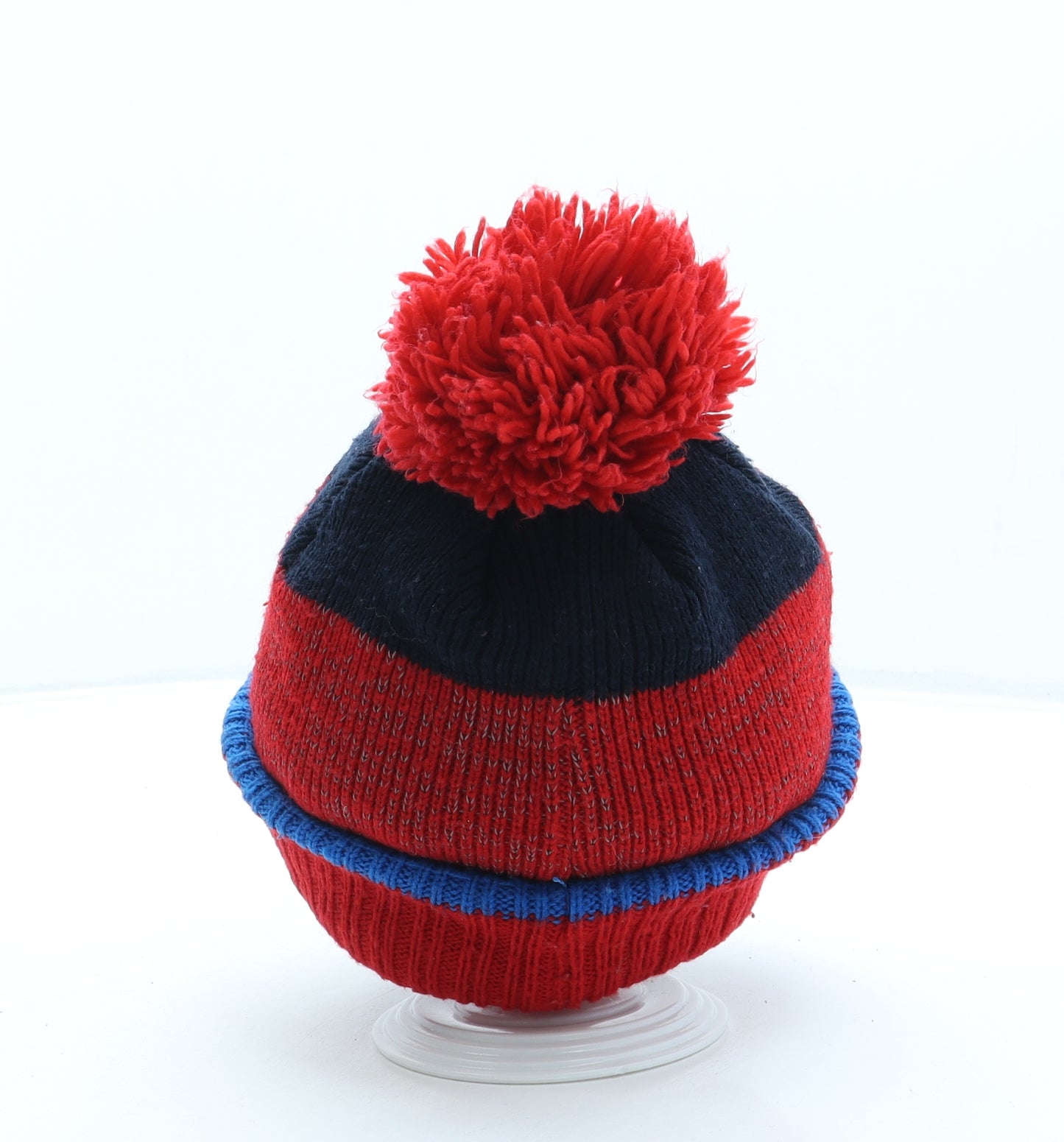 George Boys Red Acrylic Bobble Hat One Size - Spiderman