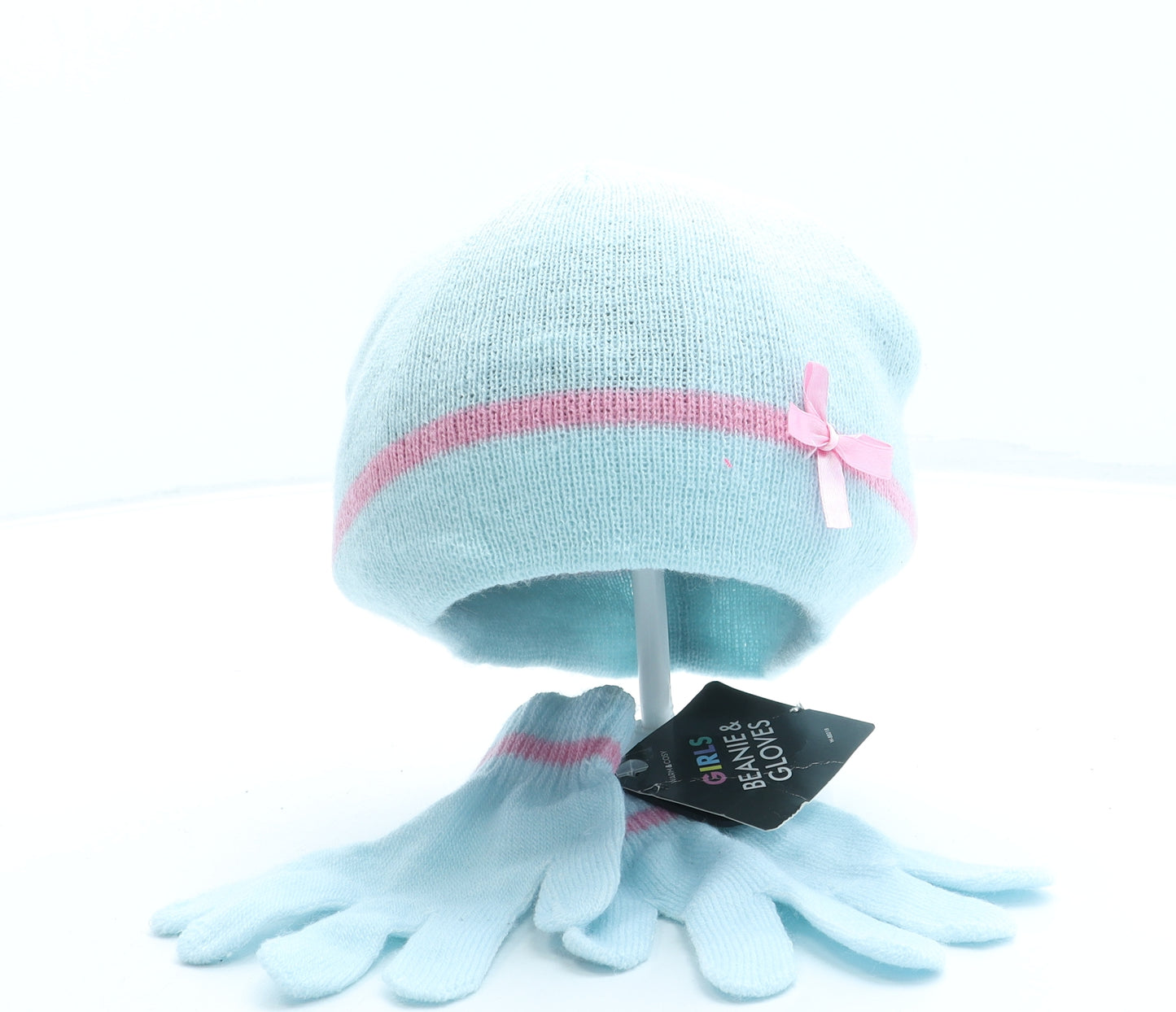 Warm & Cosy Girls Blue Acrylic Beanie One Size