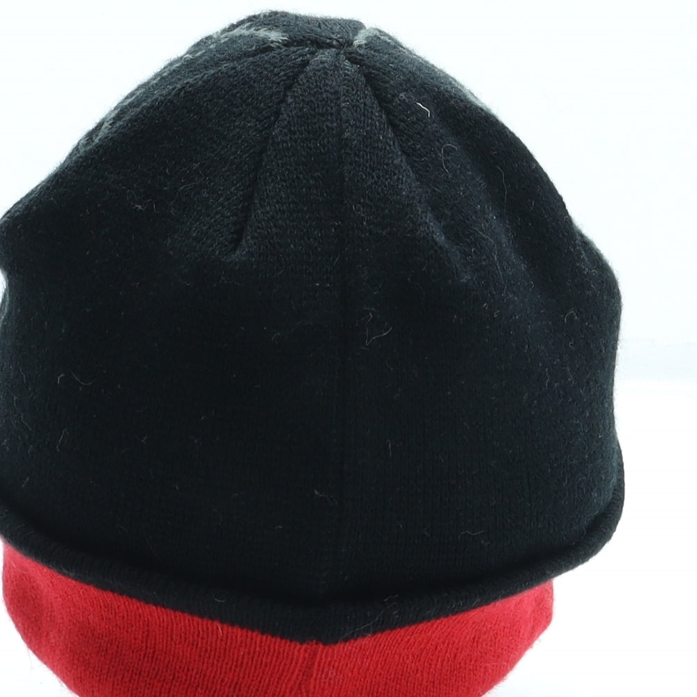 Spiderman Boys Black Geometric Acrylic Beanie One Size - Spiderman