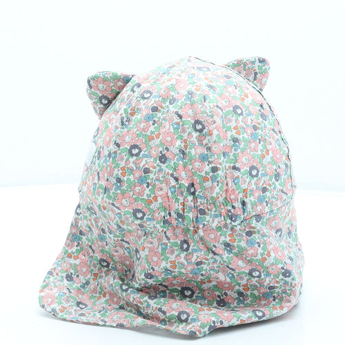 George Girls Multicoloured Floral Cotton Peaked Cap One Size - Cat
