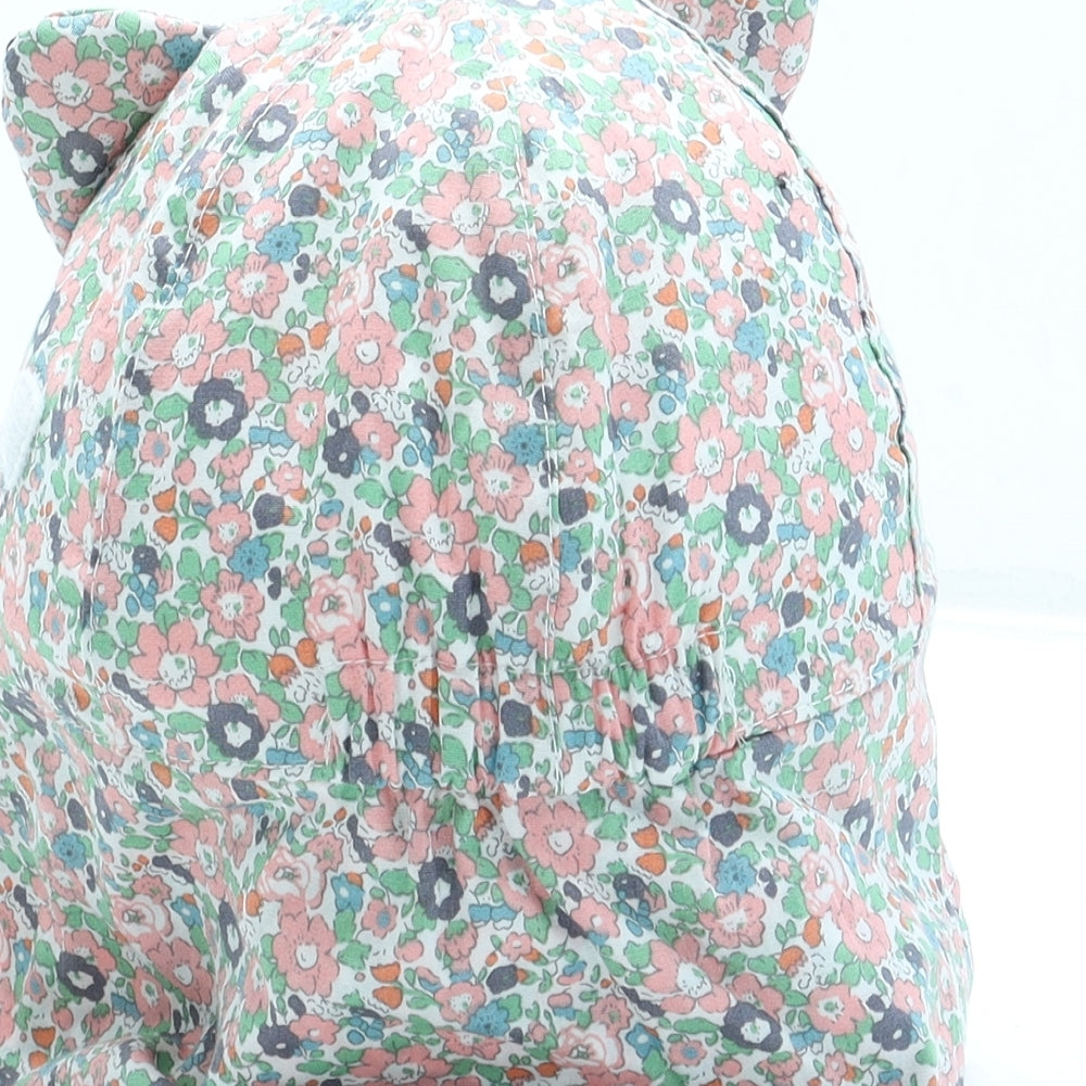 George Girls Multicoloured Floral Cotton Peaked Cap One Size - Cat