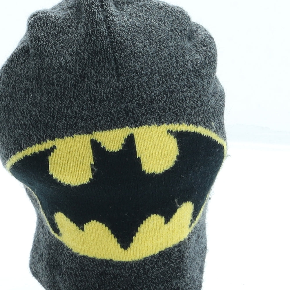 Batman Boys Grey Acrylic Beanie One Size