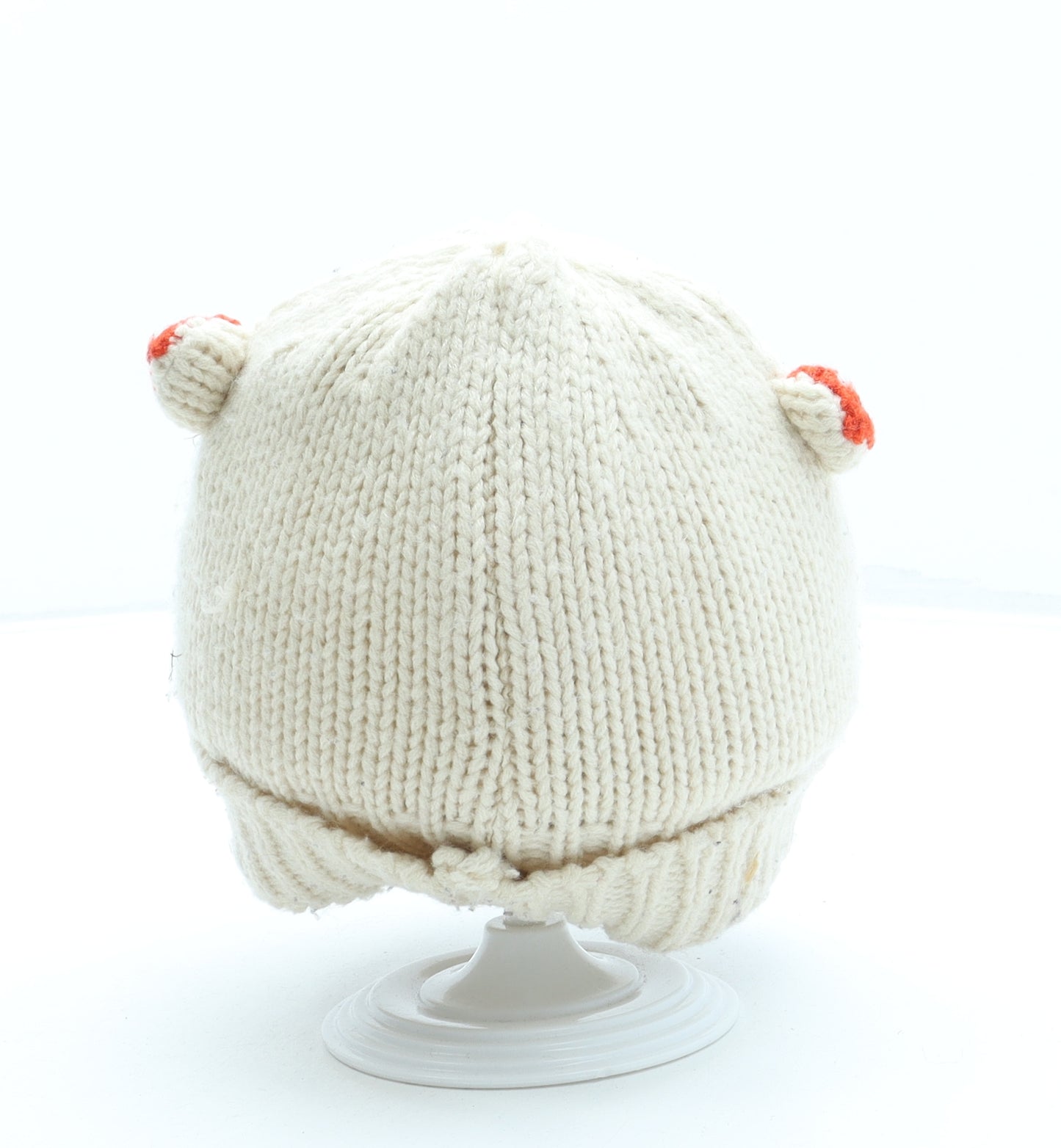 George Boys Beige Acrylic Beanie One Size