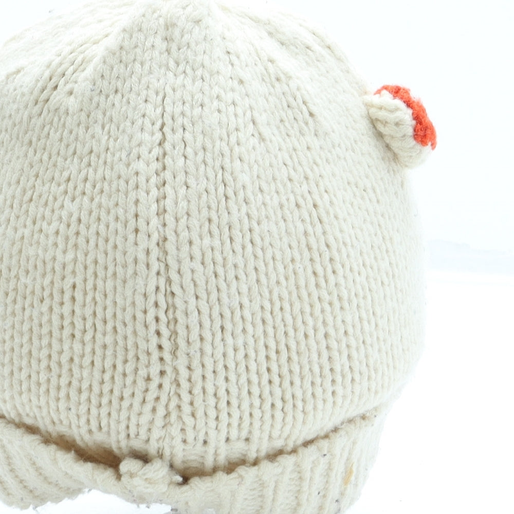 George Boys Beige Acrylic Beanie One Size