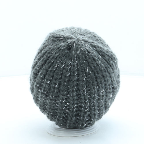 Marks and Spencer Womens Grey Acrylic Beanie One Size