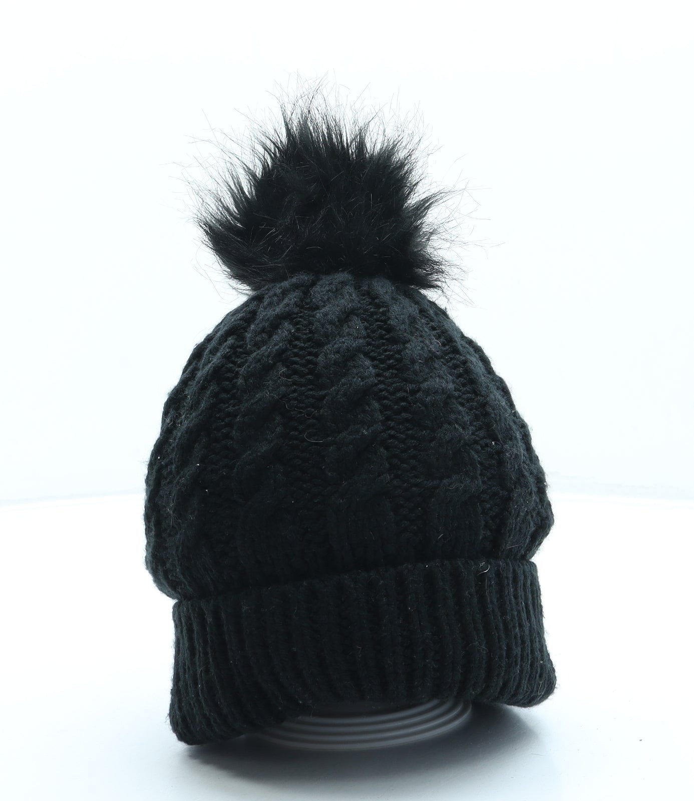 Marks and Spencer Womens Black Acrylic Bobble Hat One Size - Pom Pom