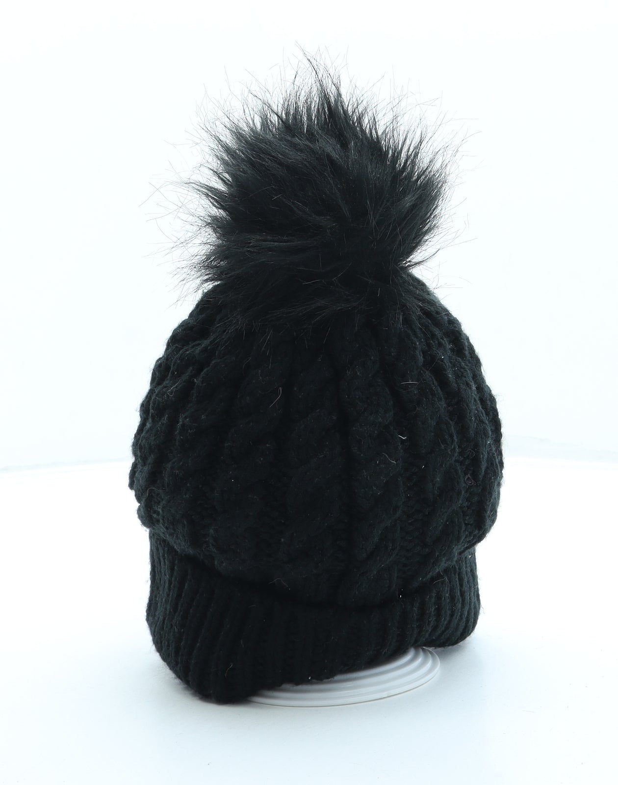 Marks and Spencer Womens Black Acrylic Bobble Hat One Size - Pom Pom