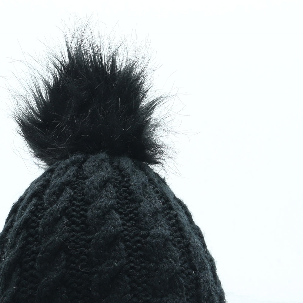 Marks and Spencer Womens Black Acrylic Bobble Hat One Size - Pom Pom