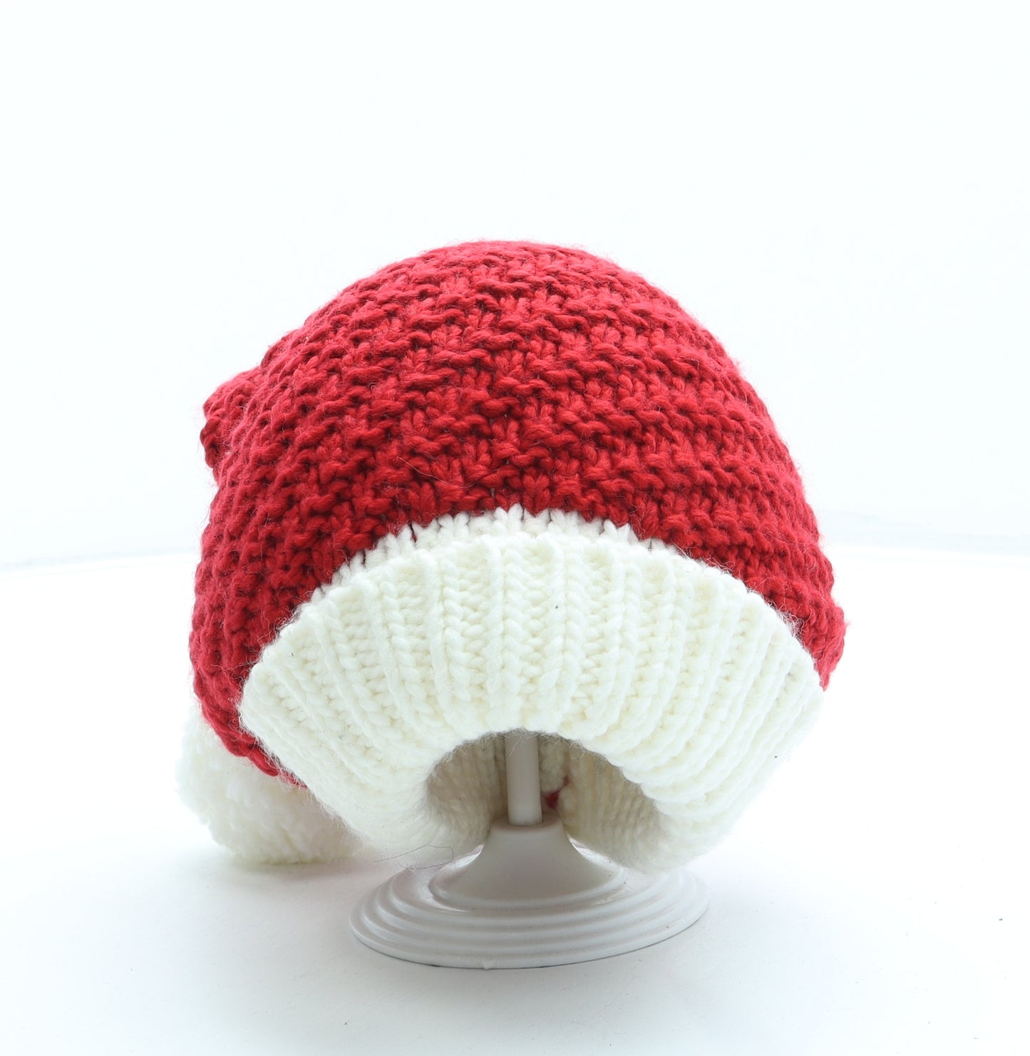 Marks and Spencer Womens Red Acrylic Bobble Hat One Size - Santa Claus