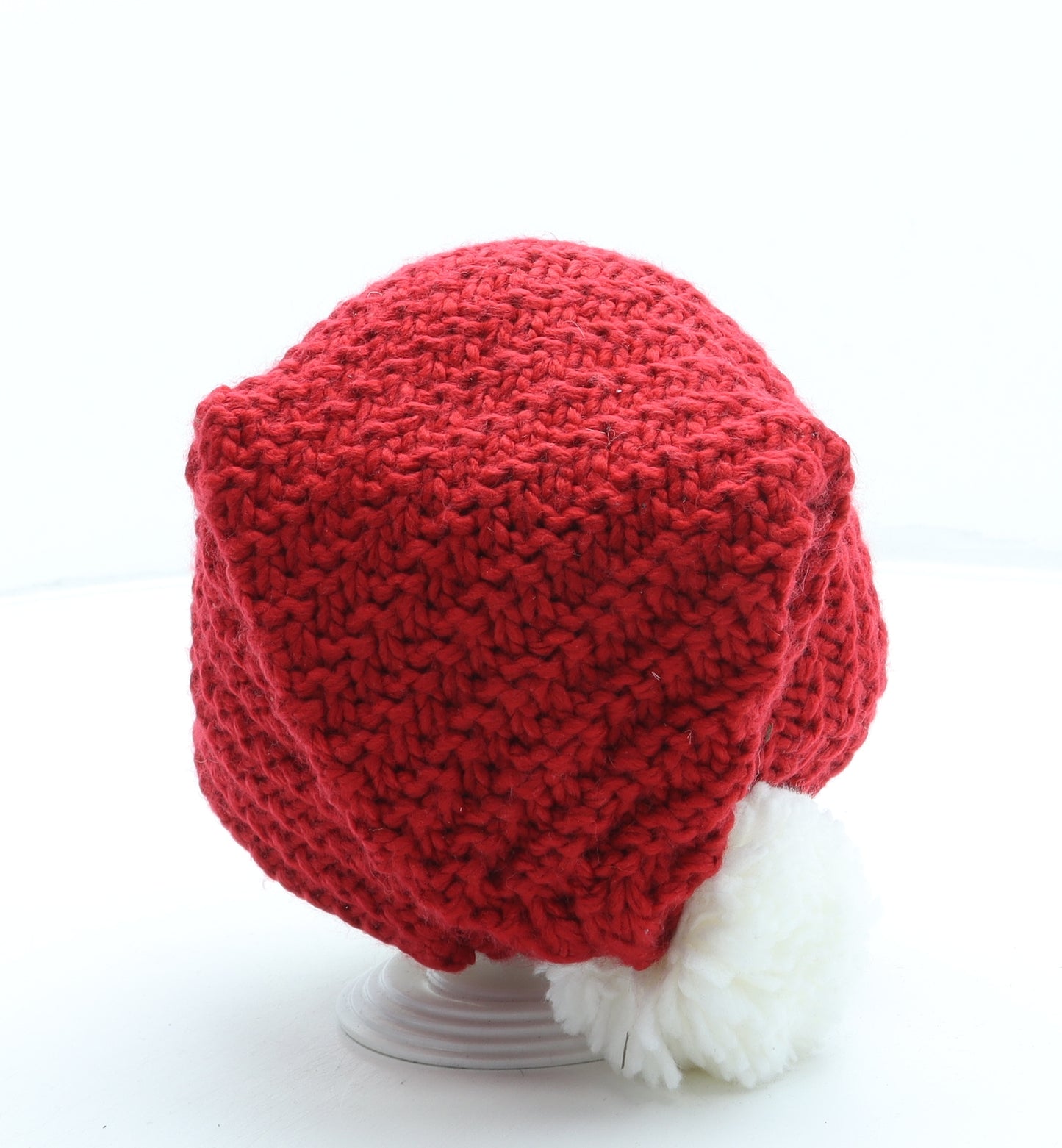 Marks and Spencer Womens Red Acrylic Bobble Hat One Size - Santa Claus