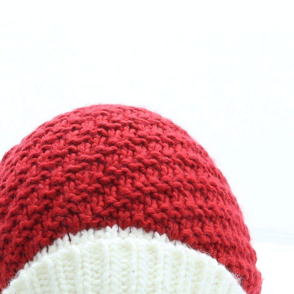 Marks and Spencer Womens Red Acrylic Bobble Hat One Size - Santa Claus