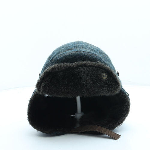 Goorin Bros Mens Blue Plaid Acrylic Trapper Hat Size M