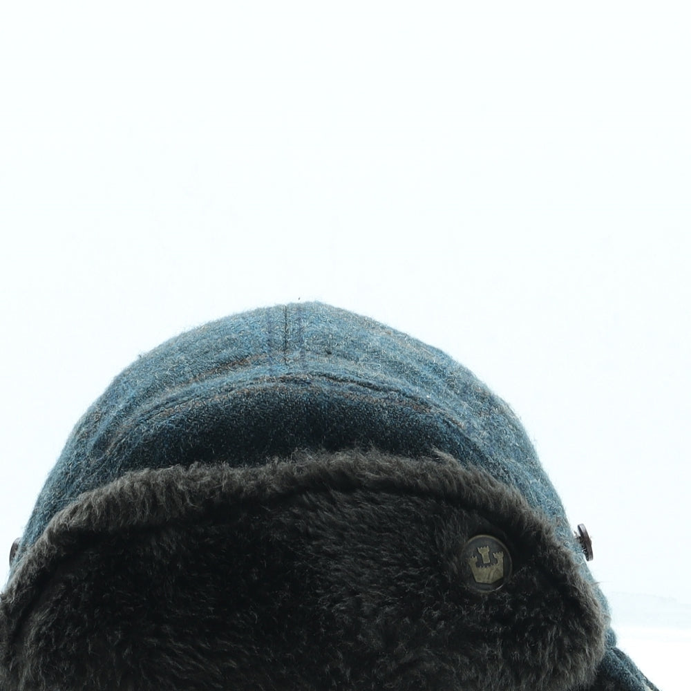 Goorin Bros Mens Blue Plaid Acrylic Trapper Hat Size M