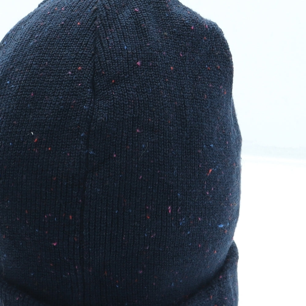 Superdry Womens Blue Cotton Beanie One Size