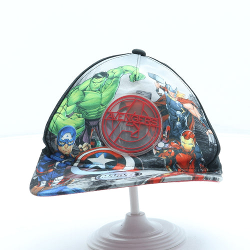 George Boys Black Geometric Cotton Snapback One Size - Avengers