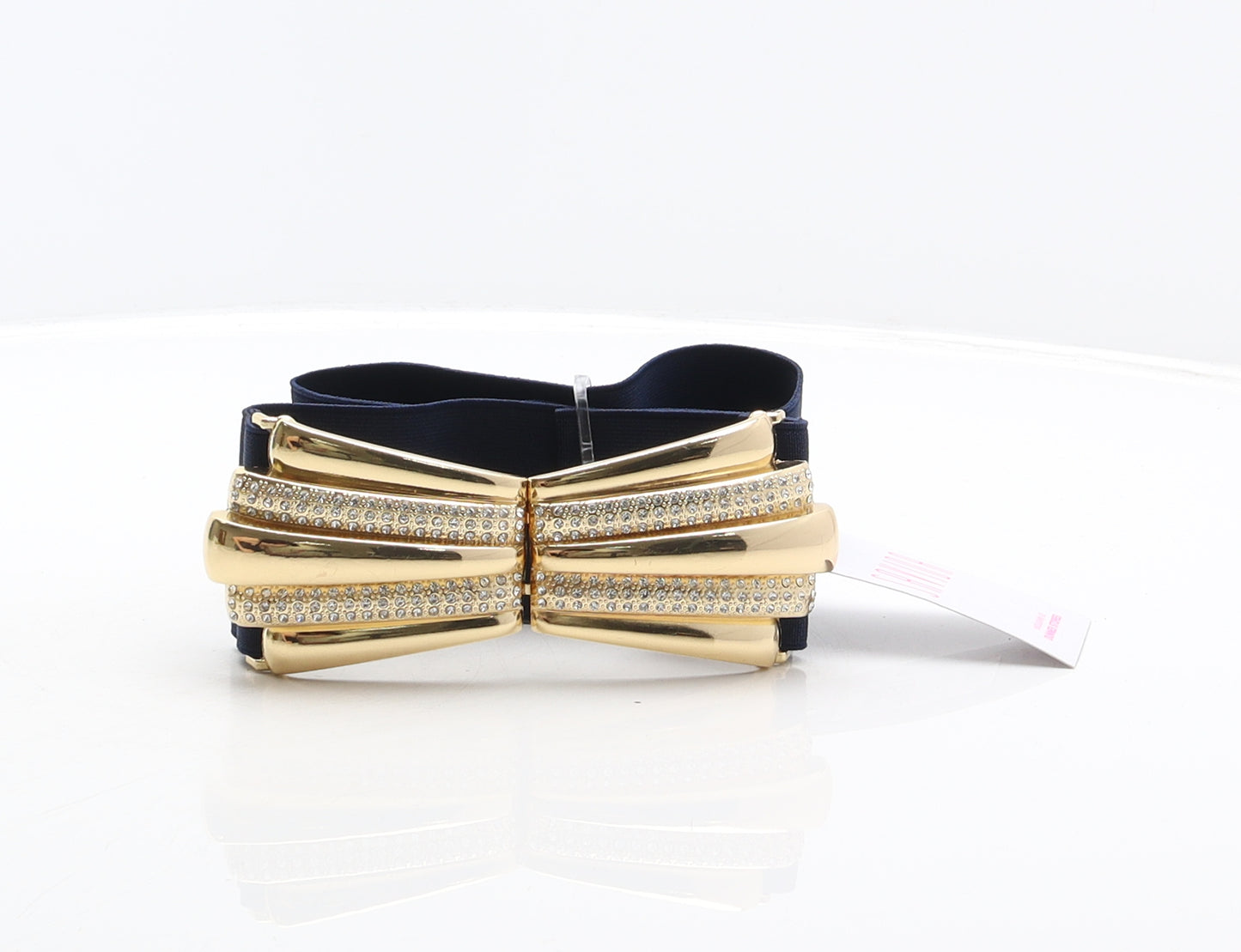 Savida Womens Blue Solid Elastane Waist Belt Belt Size S