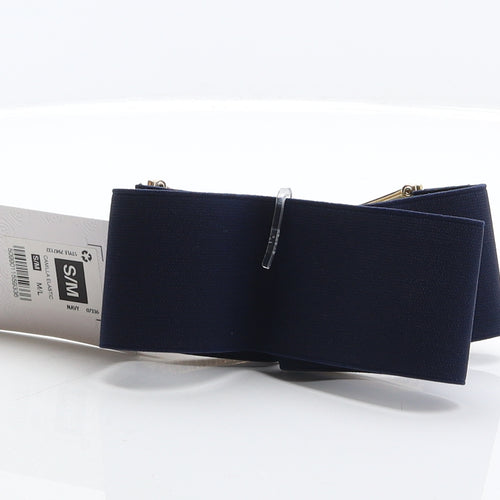 Savida Womens Blue Solid Elastane Waist Belt Belt Size S