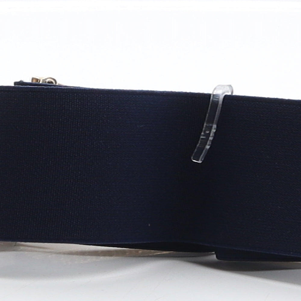 Savida Womens Blue Solid Elastane Waist Belt Belt Size S