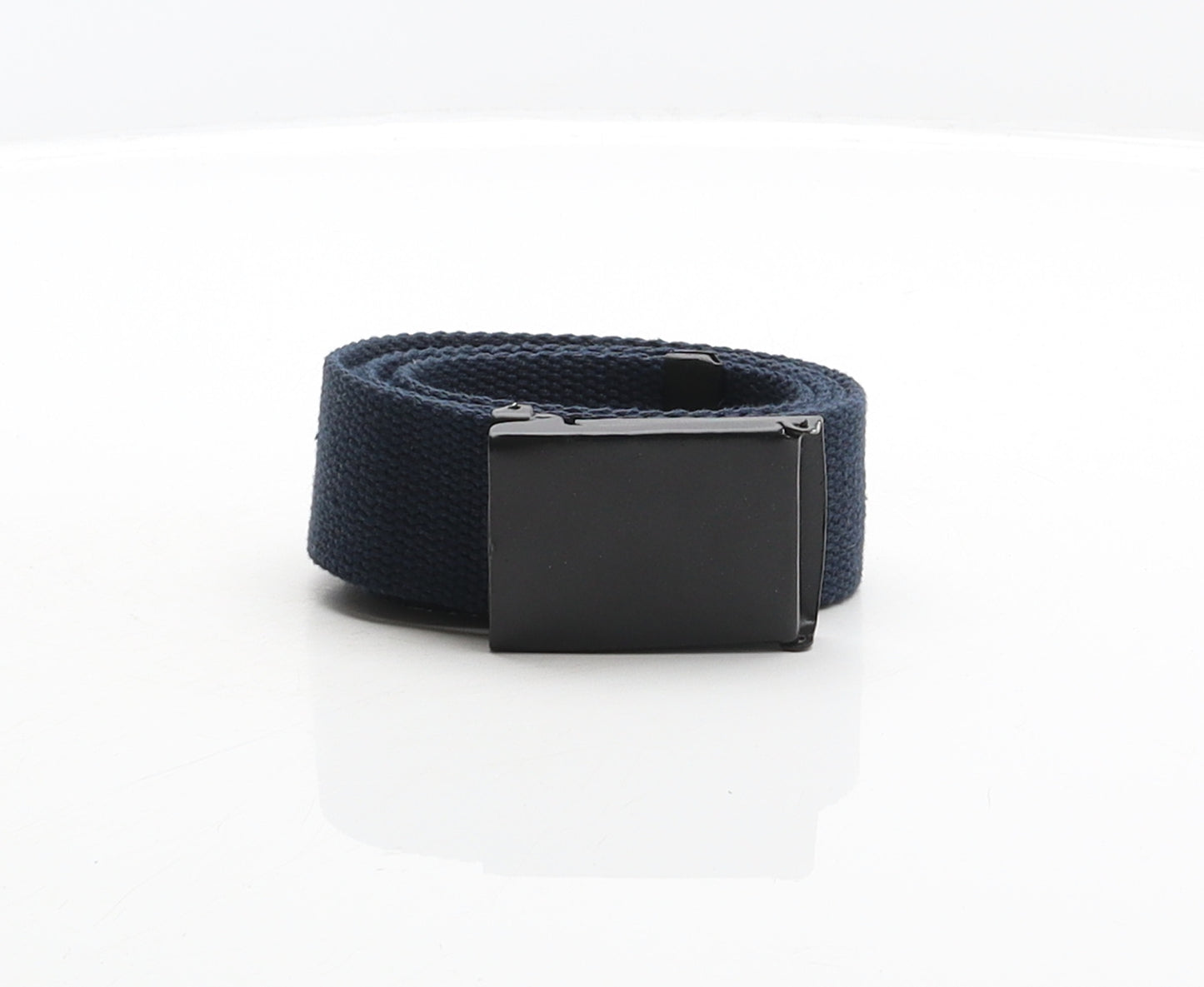 S&J Premium Apparel Mens Blue Solid Cotton Ratchet Belt Belt One Size