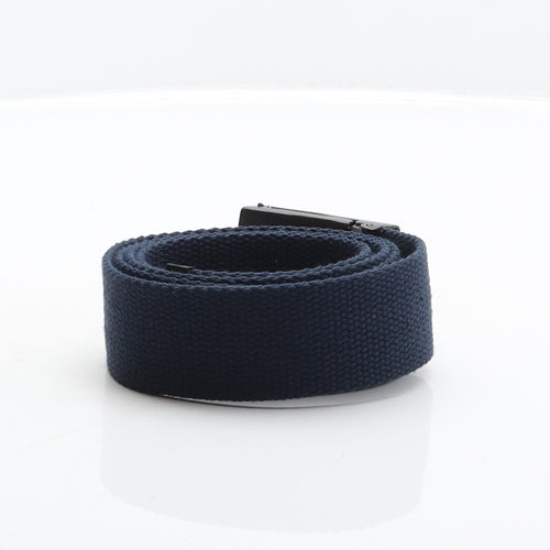 S&J Premium Apparel Mens Blue Solid Cotton Ratchet Belt Belt One Size
