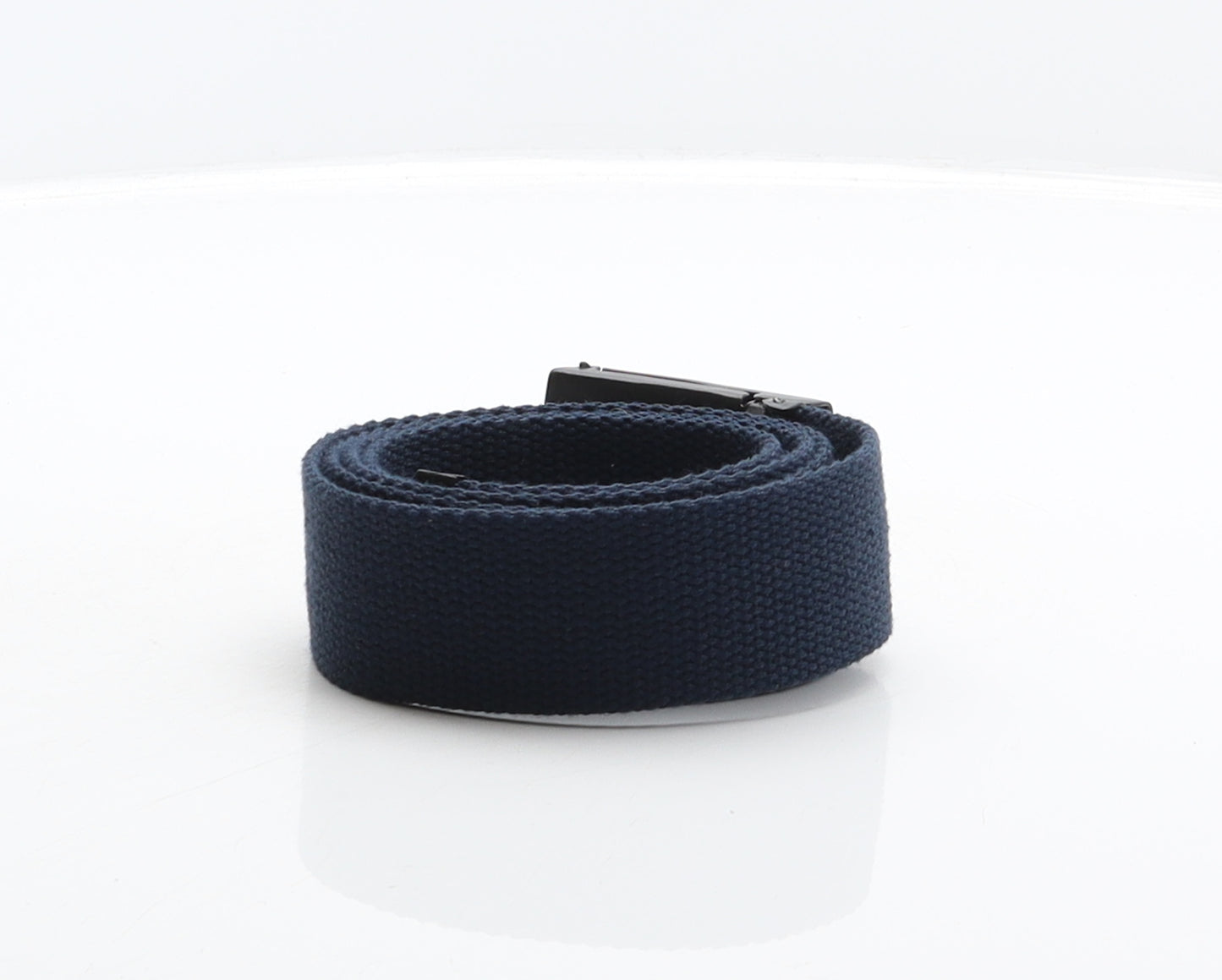 S&J Premium Apparel Mens Blue Solid Cotton Ratchet Belt Belt One Size