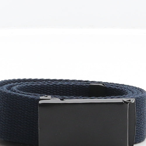 S&J Premium Apparel Mens Blue Solid Cotton Ratchet Belt Belt One Size