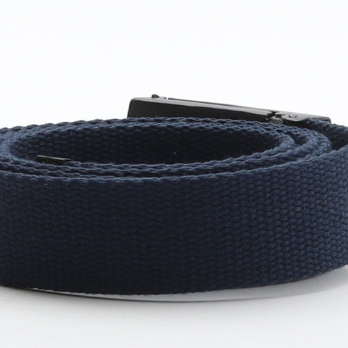 S&J Premium Apparel Mens Blue Solid Cotton Ratchet Belt Belt One Size