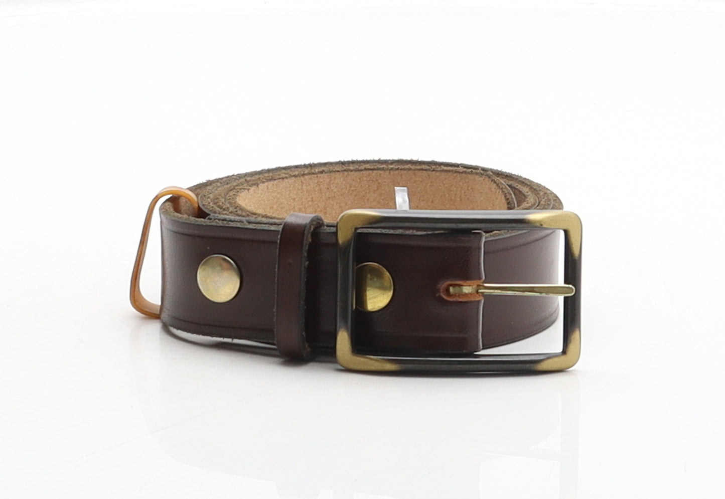Taurus Leather Products Mens Brown Solid Leather Dress Belt Belt One Size