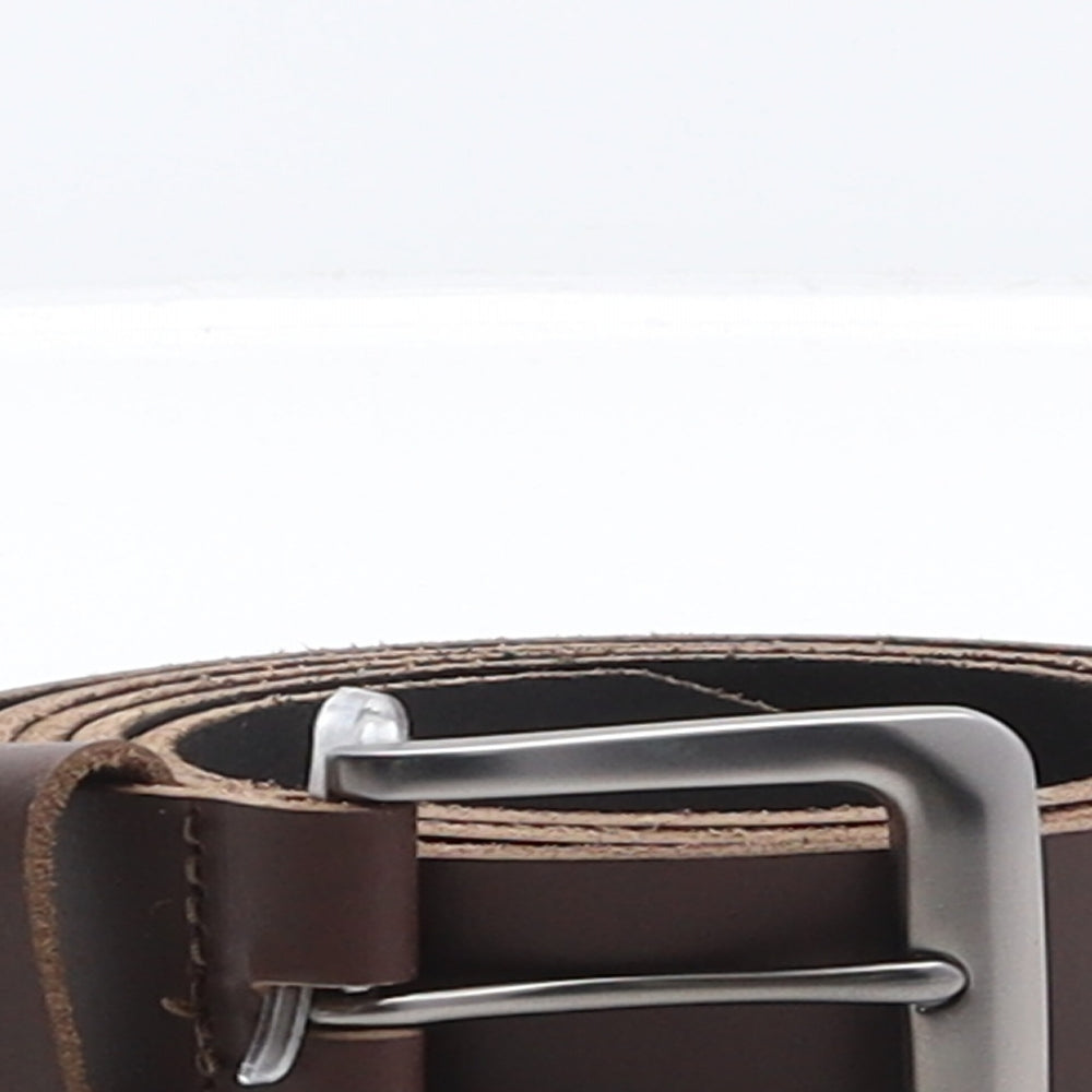 Preworn Mens Brown Solid Leather Dress Belt Belt One Size