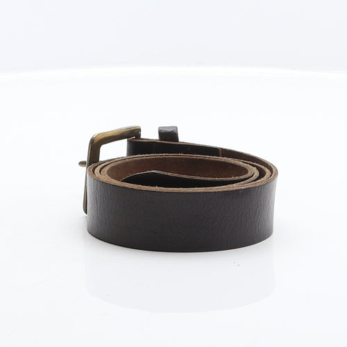 Preworn Mens Brown Solid Leather Dress Belt Belt One Size
