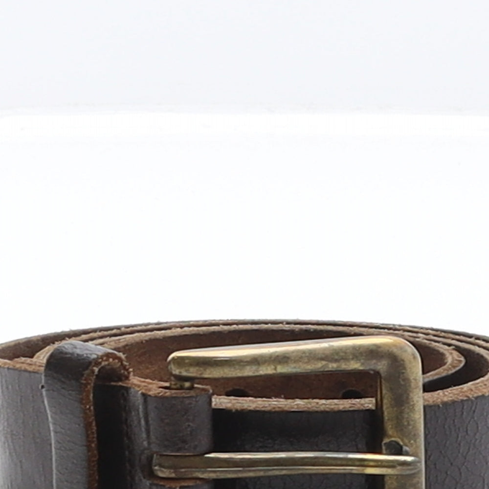 Preworn Mens Brown Solid Leather Dress Belt Belt One Size