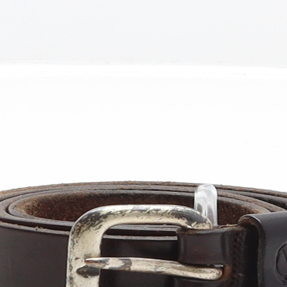 Nautica Mens Brown Solid Leather Dress Belt Belt Size 42