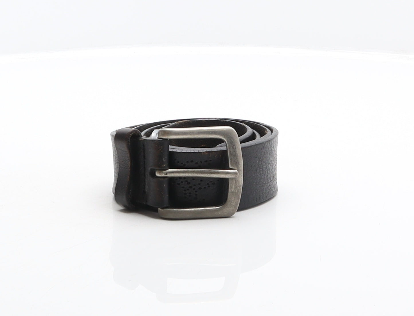 Original Penguin Mens Brown Solid Leather Western Belt Belt Size 34