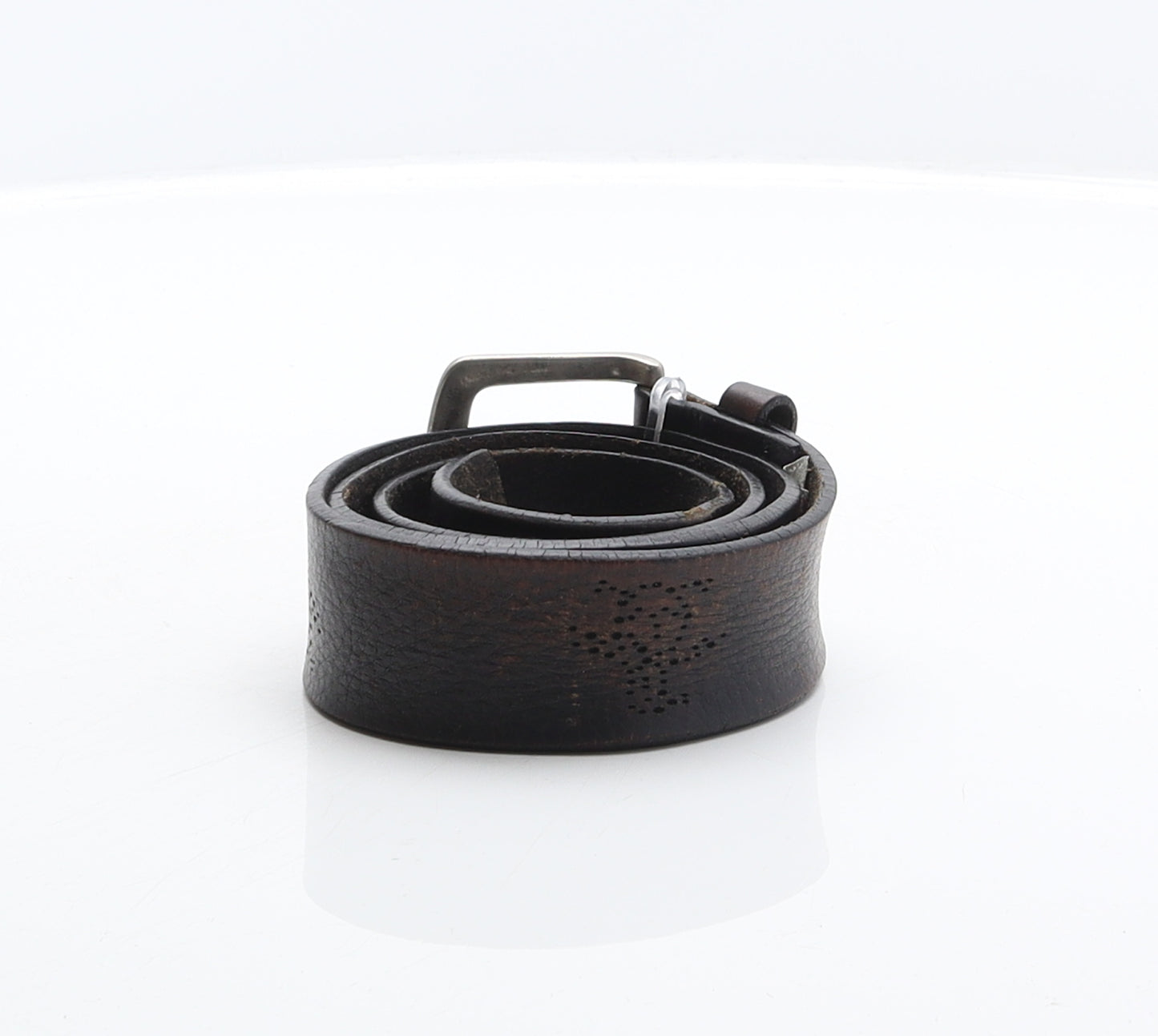 Original Penguin Mens Brown Solid Leather Western Belt Belt Size 34