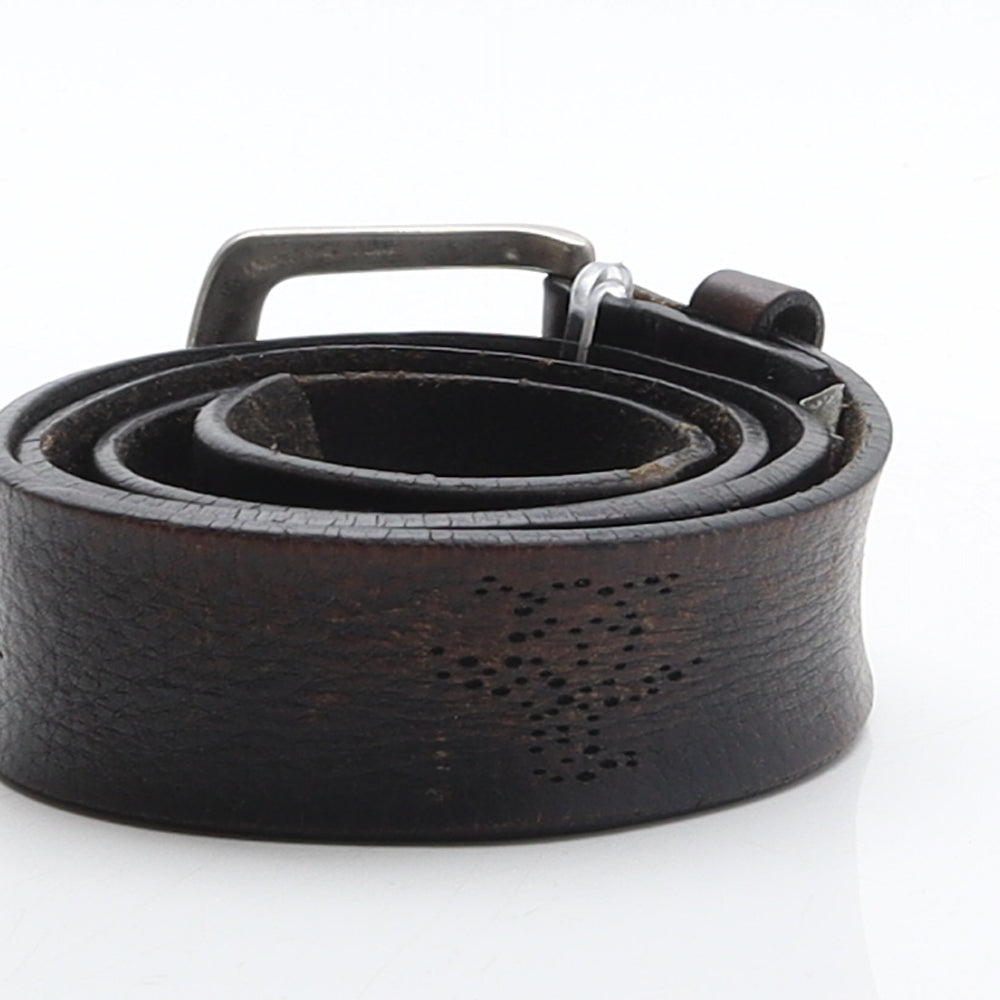 Original Penguin Mens Brown Solid Leather Western Belt Belt Size 34