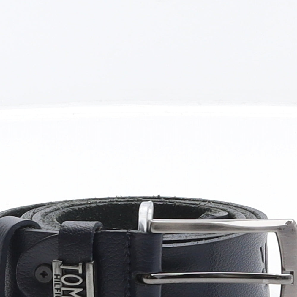 Tommy Hilfiger Mens Blue Solid Leather Dress Belt Belt One Size