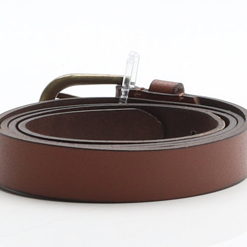 Preworn Mens Brown Solid Leather Dress Belt Belt One Size