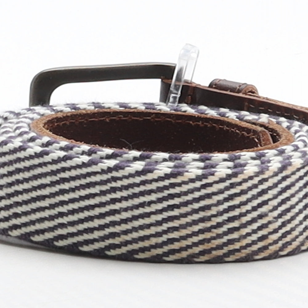 Fatface Mens Multicoloured Striped Cotton Braided/Woven Belt Belt Size L